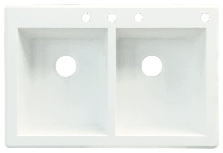 33.0625-in x 22.0625-in Drop-in Radius Granite Kitchen Sink