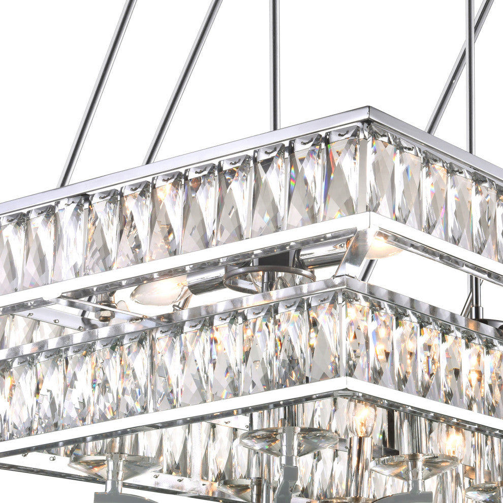 Shalia 16 Light Island Chandelier With Chrome Finish