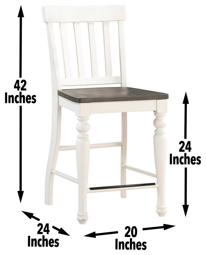 Joanna Two Tone Side Chair, Set of 2, Counter Chair