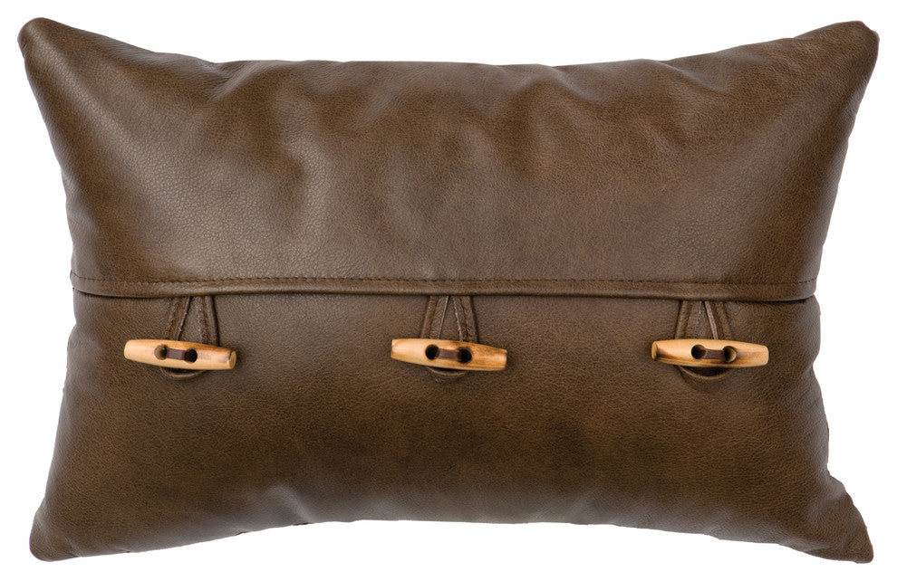 Leather Pillow 12x18-Leather Back