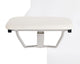 Rectangular Folding Shower Seat, Padded White, 28 Inch, Wall Mount