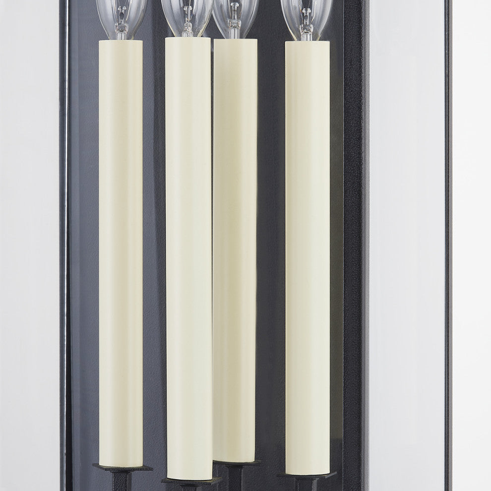 4-Light Exterior Xxlg Wall Sconce, Forged Iron