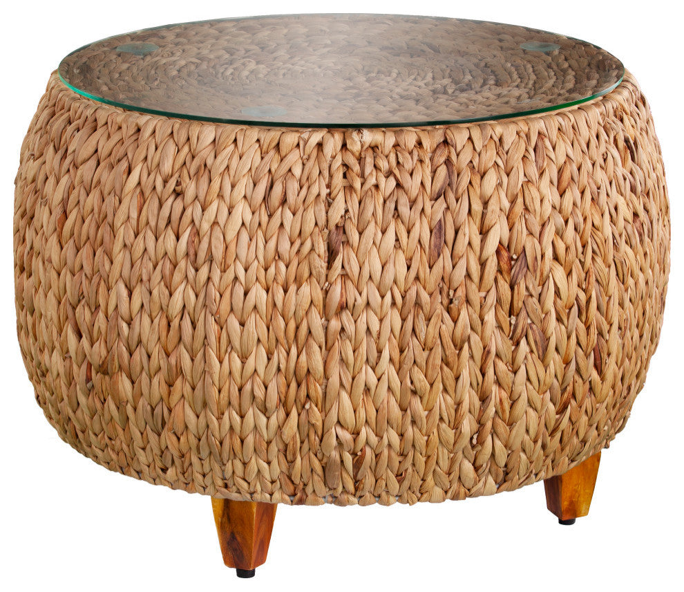 Penleyton Round Water Hyacinth Cocktail Table