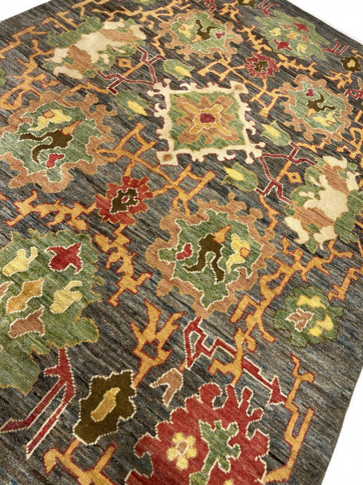 Fine Hand Knotted Persian Sultanabad Rug 6'8"x9'8"