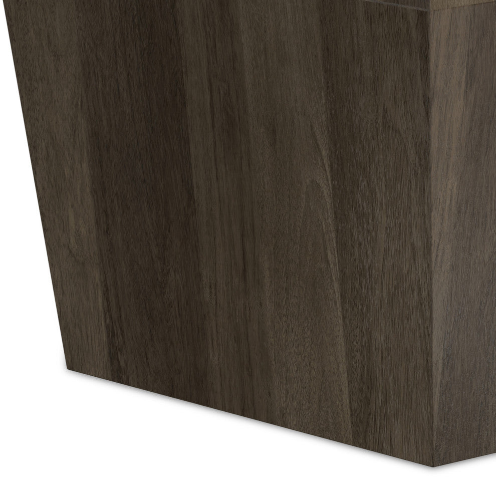 Terry Solid Mango Wood Side Table, Natural, Ash Grey