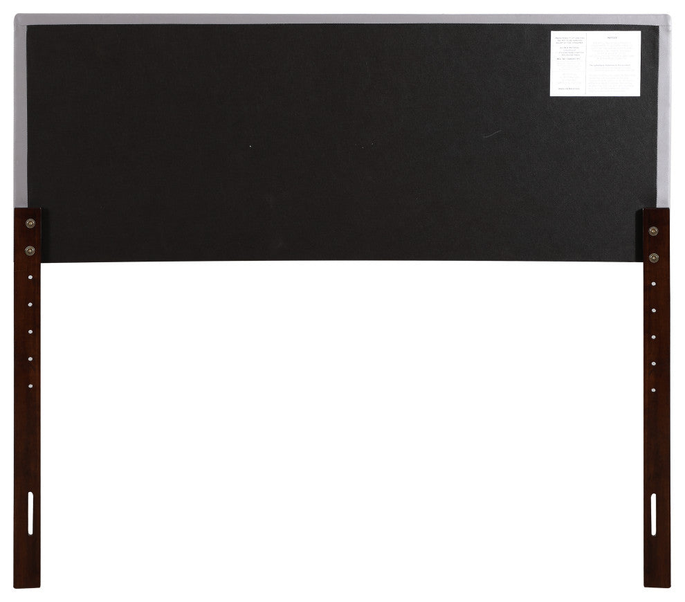 Novo Faux Leather Headboard, Light Gray, Queen