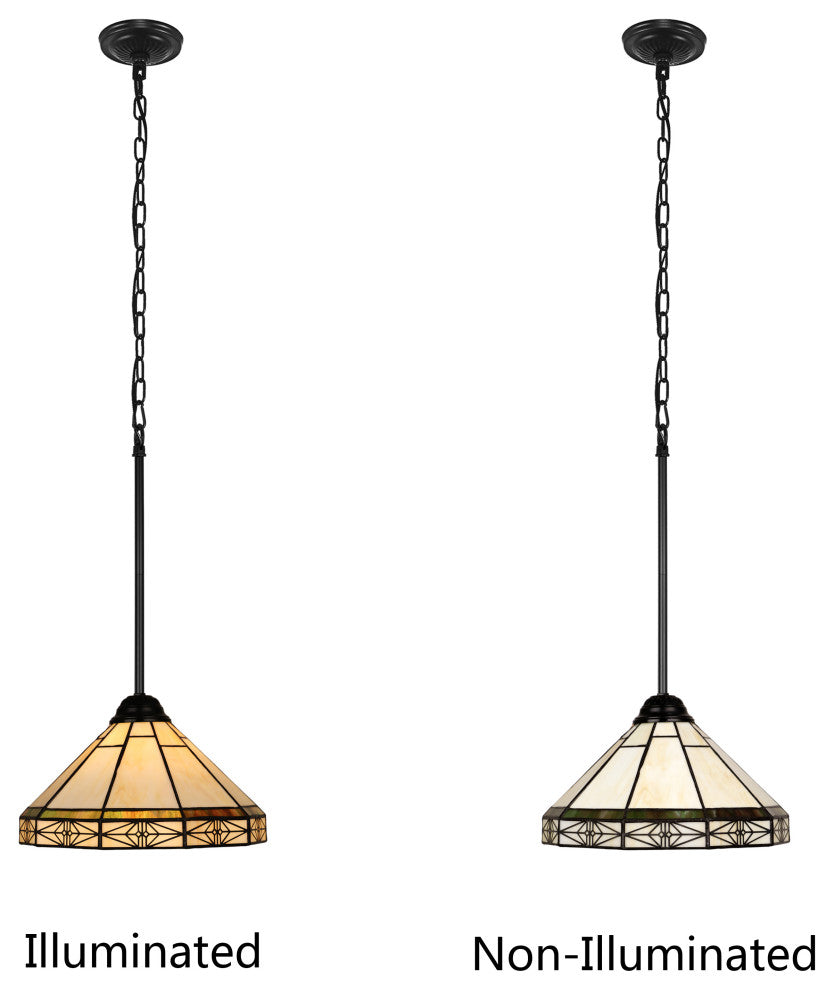 Belle Mission 1-Light Blackish Bronze Finish Pendant 12" Shade