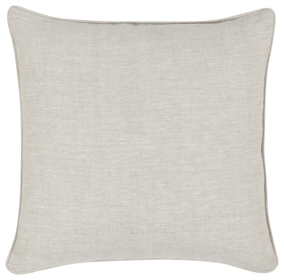 Scala 22" Cotton Velvet Fabric Throw Pillow, Blue