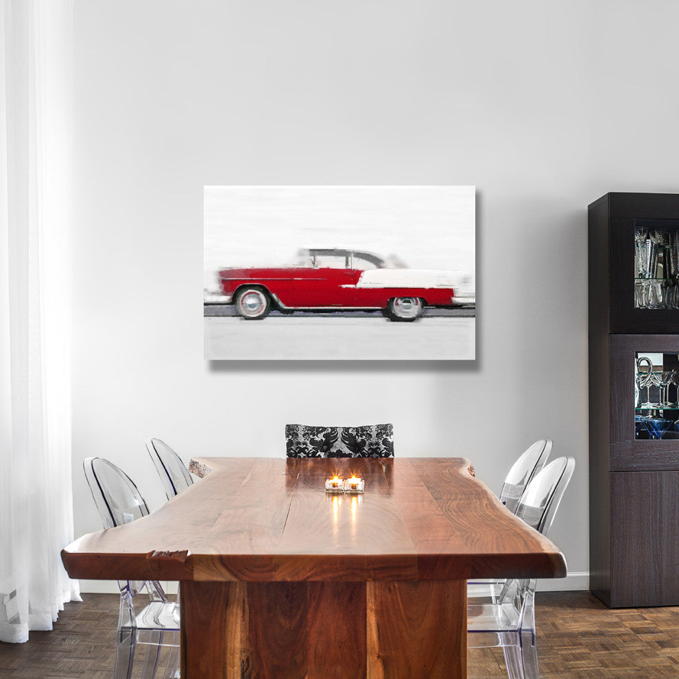 "1955 Chevy Bel Air Watercolor" Fine Art Print
