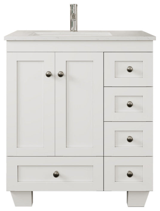 Eviva Happy 28" White, Quartz Top