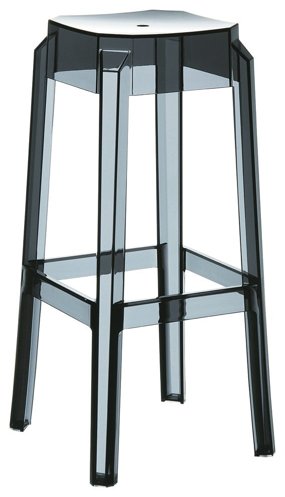 Compamia Fox Bar Stools, Set of 2, Transparent Black