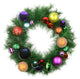 24" Unlit Multi Balls Decorated Wreath, 68 Tips