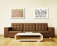 Virginia West Virginia Old Map Print On Canvas With Frame 16" X 21"