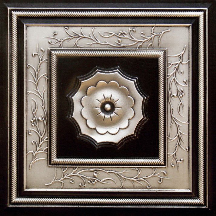 24"x24" Faux Tin Ceiling Tiles, Glue-up or Drop-in, Set of 6, Brass