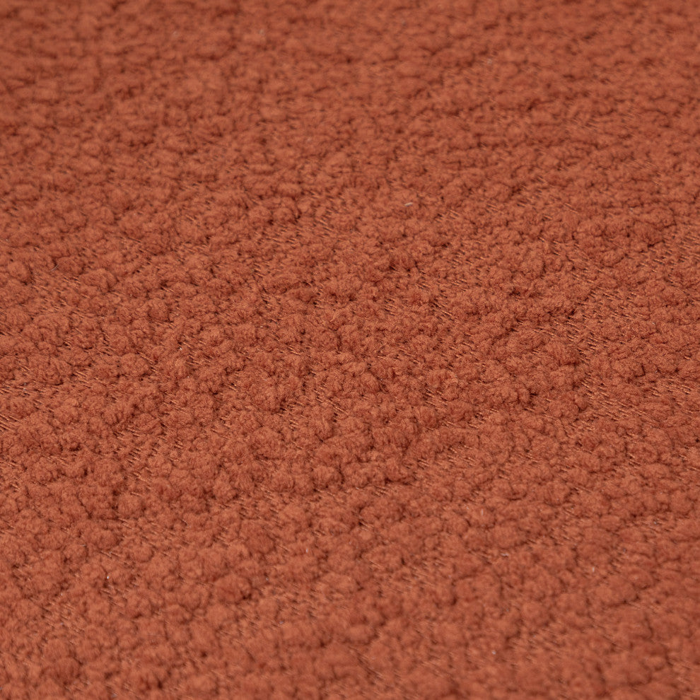 28" Wide Boucle Upholstered Square Armchair, Caramel