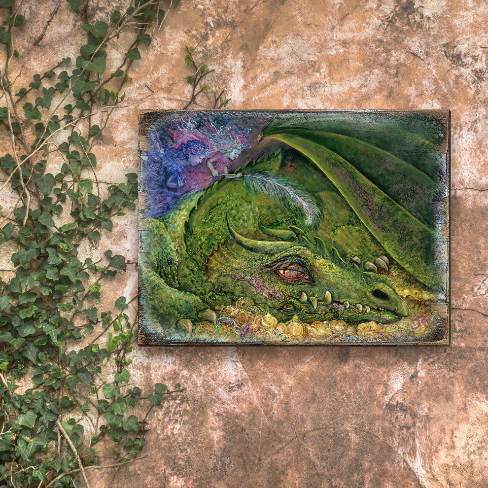 Never Tickle A Sleeping Dragon Wall and Table Top Wooden Decor, 18x12