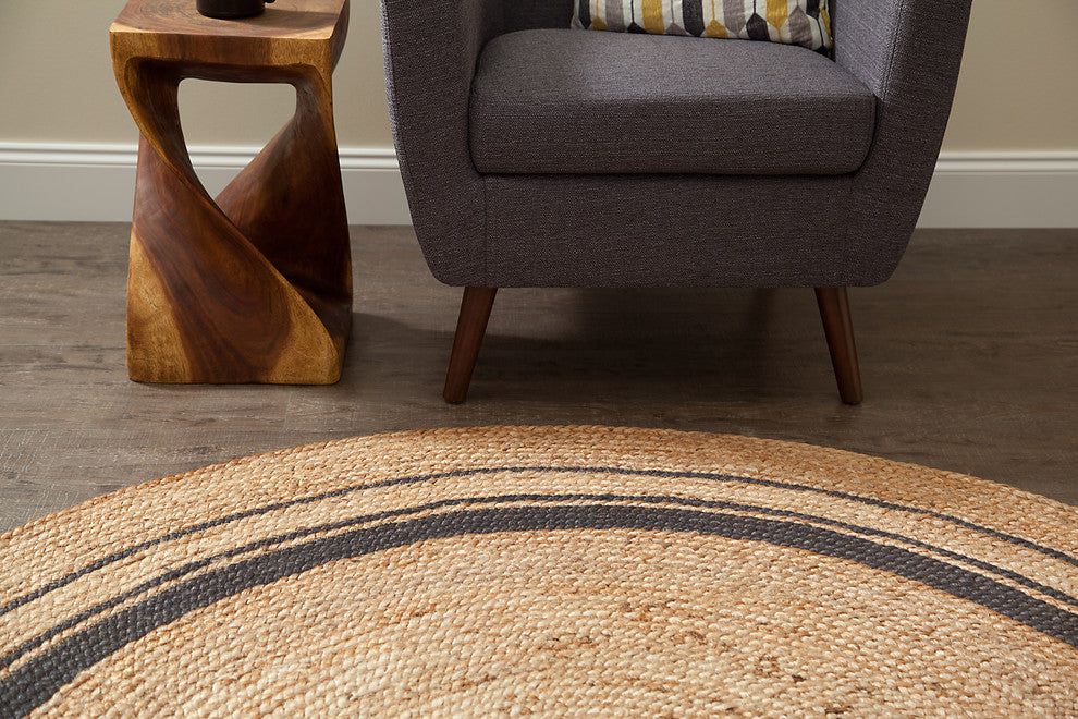Kerala Mist Round Jute Rug, 8'