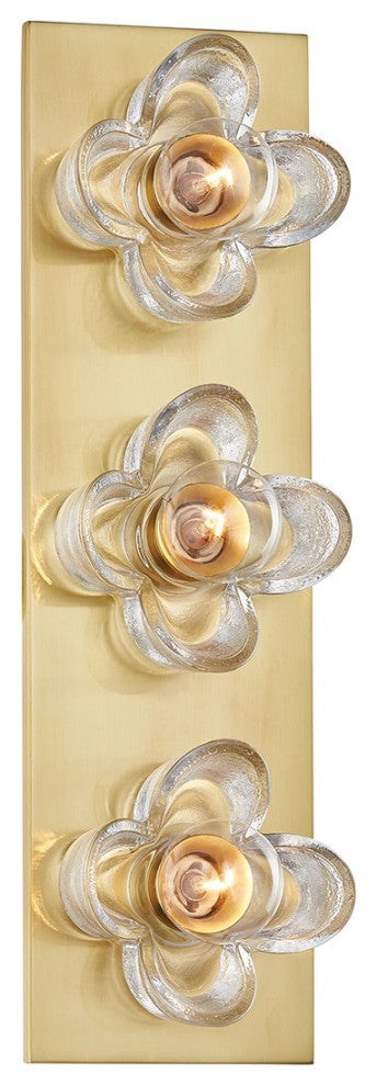 Shea 3-Light Bath Bracket, Aged Brass