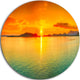 Sunset Panorama, Photography Disc Metal Artwork, 11"