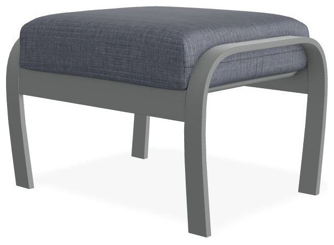Belle Isle Cushion Outdoor Ottoman, Proven Denim/Graphite