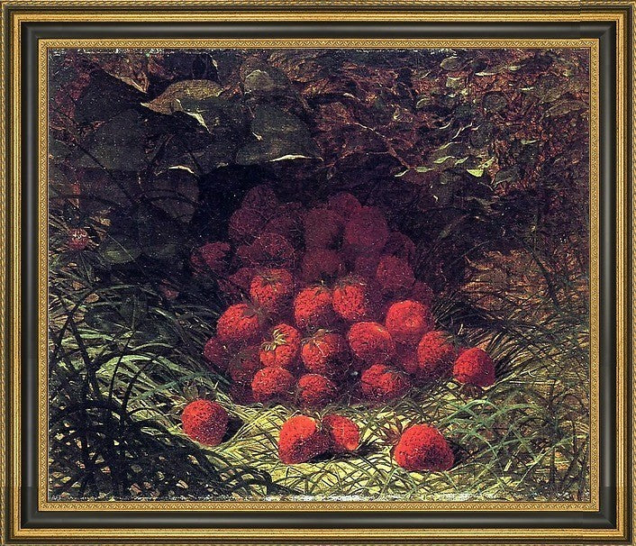 William Mason Brown Strawberries Framed Premium Canvas Print, 16"x20"
