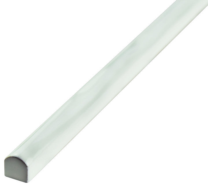 Listelo Ceramic Liner Wall Trim Tile, Blanco, Pencil Listelo