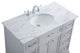 Amber Single Bathroom Vanity, Blue, Light Grey, 42"