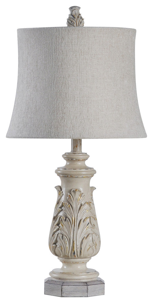 Anastasia Table Lamp, Gray Wash, Beige