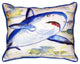 Pair of Betsy Drake Shark Large Indoor/Outdoor Pillows 16x20