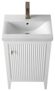 Vanity Art Freestanding Vanity, White, 20", Single Sink, Golden Brushed