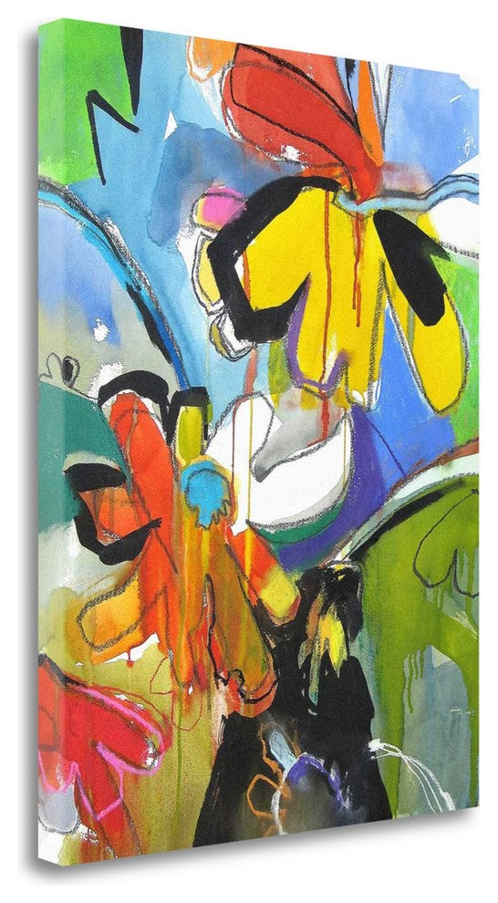 "Fresh Daisies" By Emily Weil,Ready to Hang Giclee Print on Gallery Wrap Canvas
