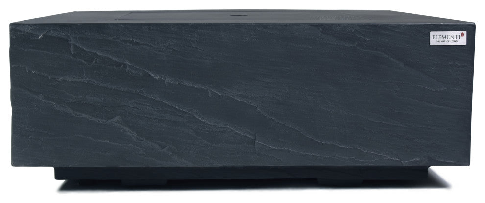 Roraima Square Slate Black Concrete 40" Natural Gas Fire Table
