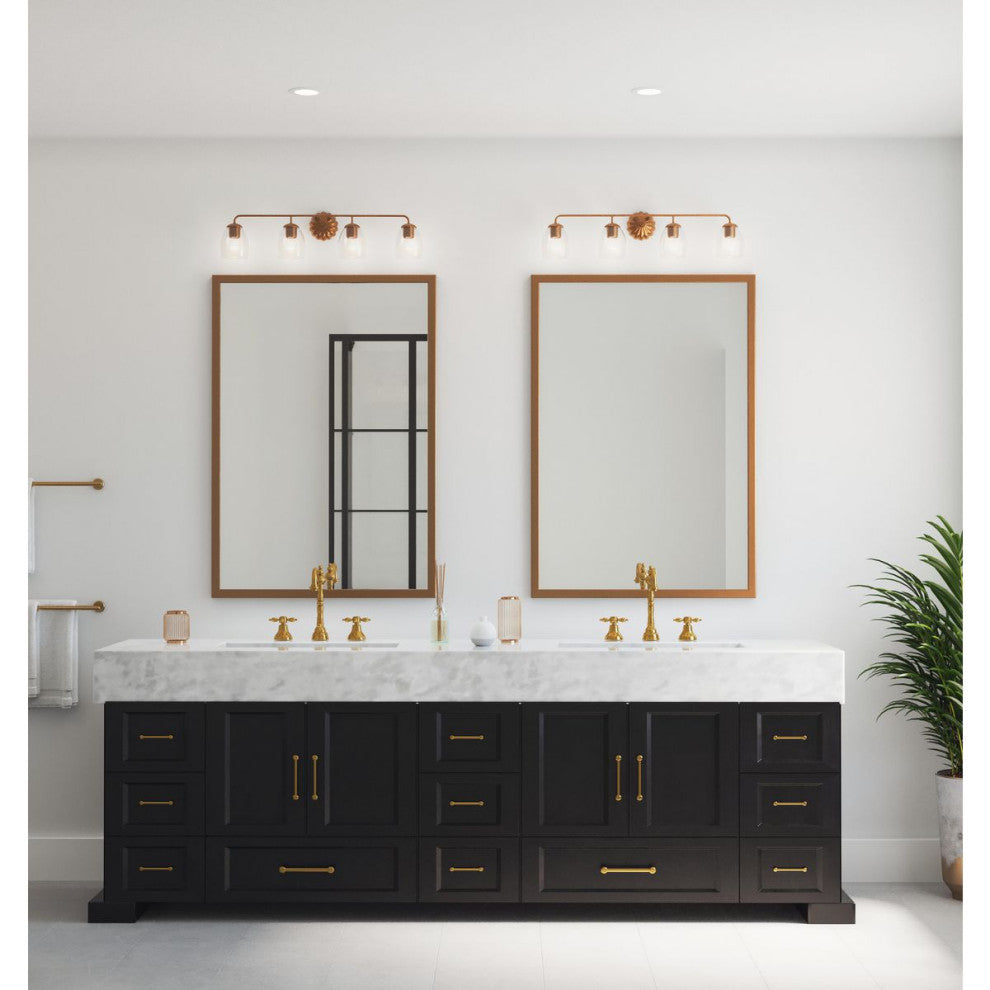 Quillan Collection Transitional Bath and Vanity Light, Gold Ombre