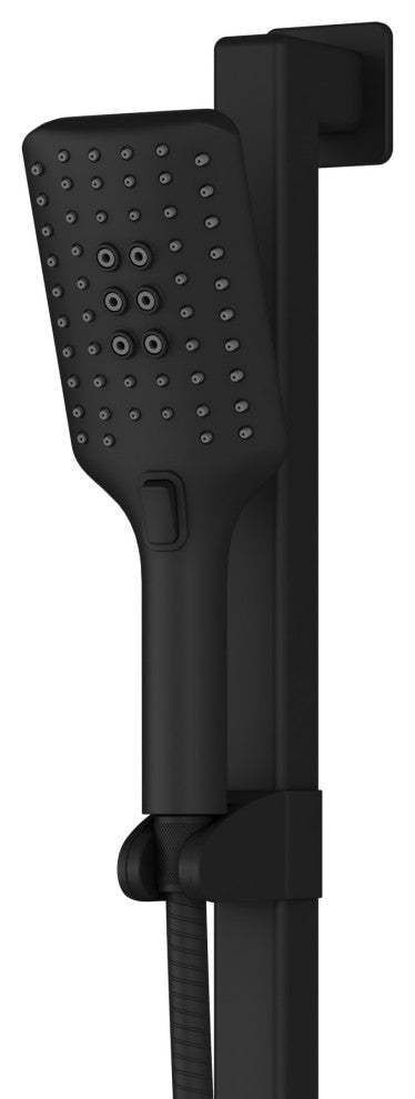 Seville Slide Bar With Handshower, 2.5 GPM, Matte Black, Right
