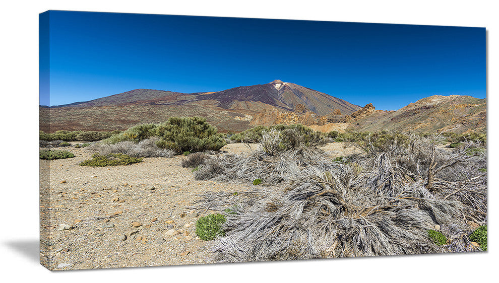 "Caldera of The Volcano Teide" Contemporary Landscape Wall Art, 1 Panel, 60"x28"