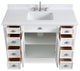 Contemporary Style White Kalani Bathroom Vanity, 50"