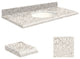 Quartz 31"x19" 1 Sink Vanity Top, Single Faucet Hole, Almond Delite, White Bowl