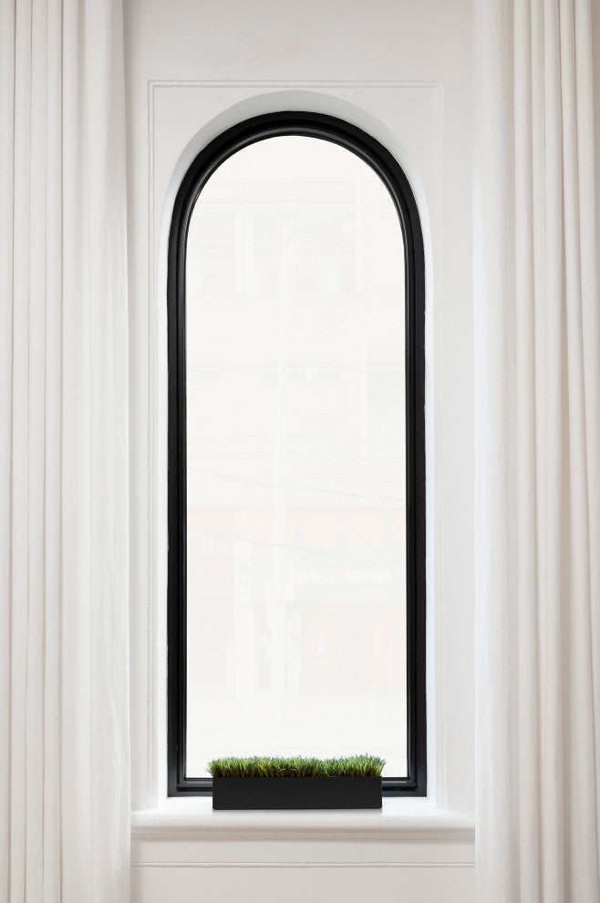 GEO Series Plastic Planter, Black, Short, 1 Pack