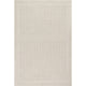 Fritz Checkered Wool Area Rug, Beige 3' x 5'