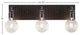 Edge 3-Light Bath Bar, Espresso Finish with 4 Watt LED Bulb