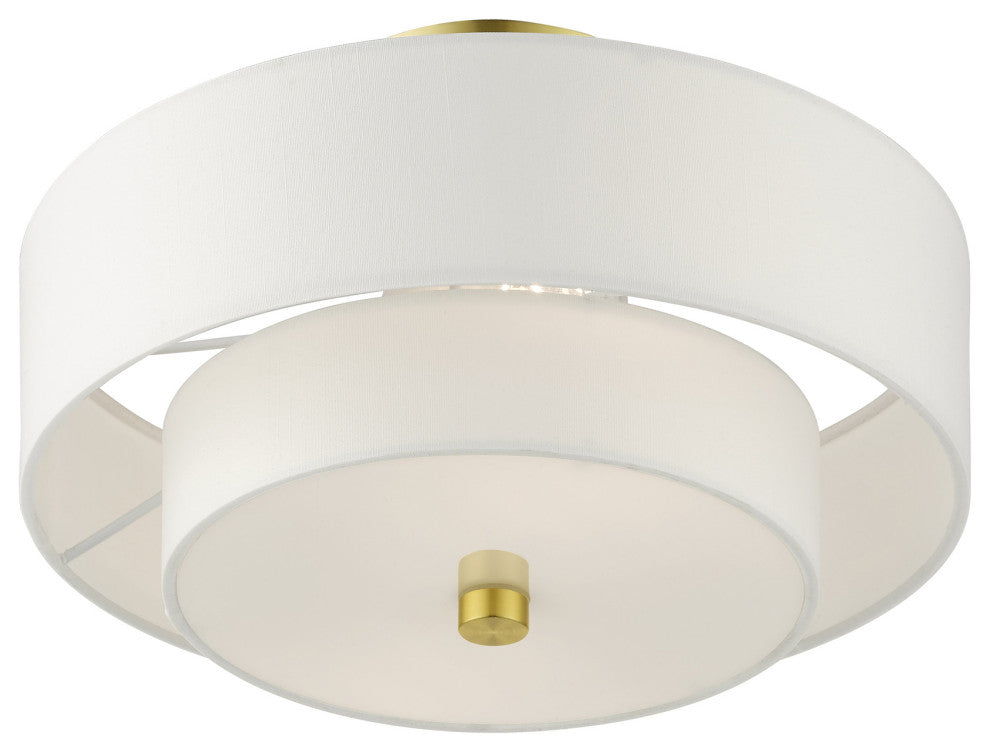 Satin Brass Timeless, Transitional, Versatile, Semi Flush