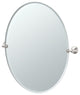 Charlotte 32" Frameless Oval Mirror, Chrome