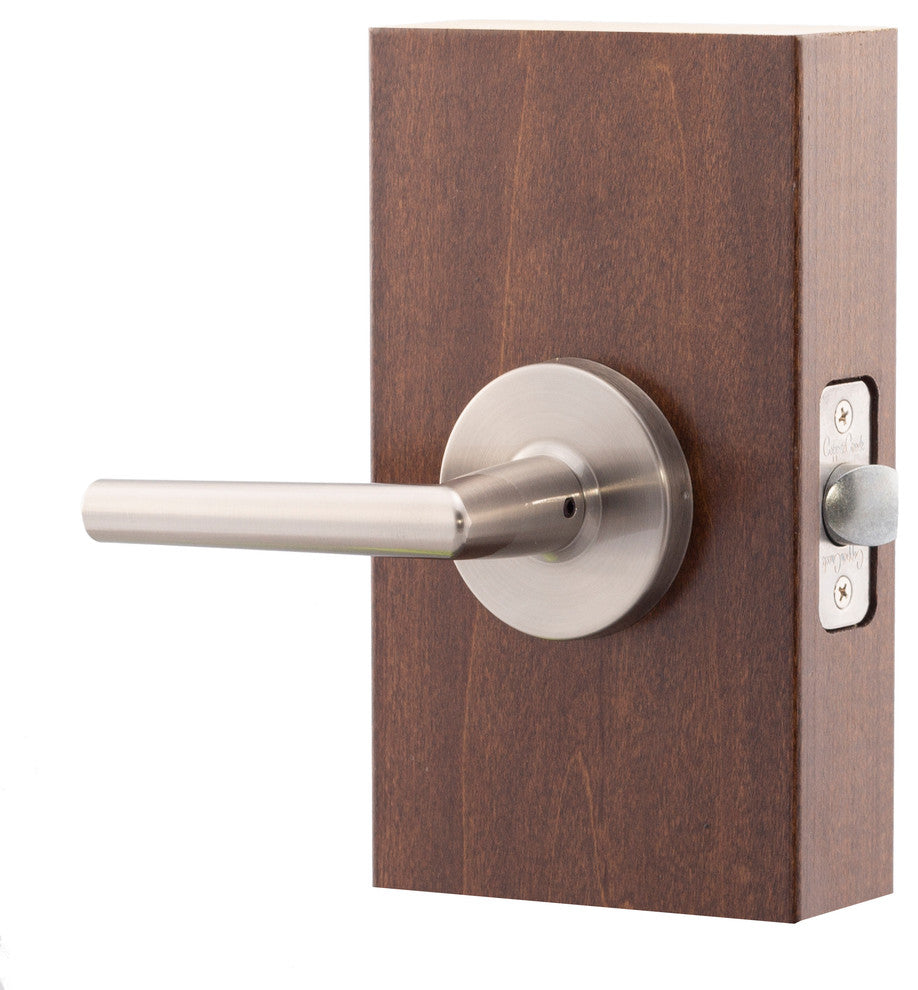 Mid Century Passage Lever, Satin Stainless