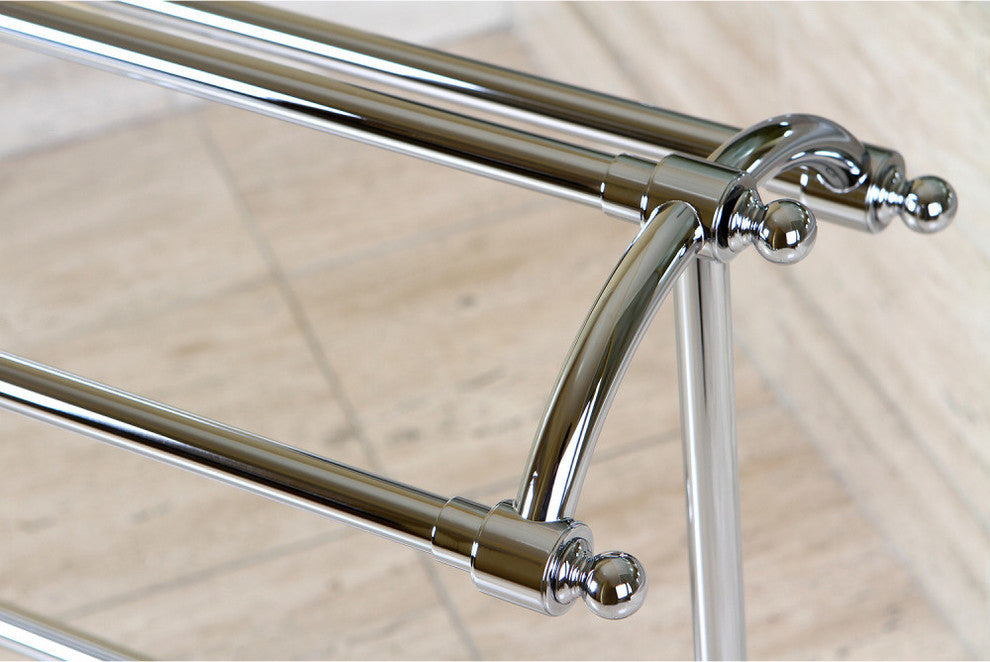 Kingston Brass Pedestal Towel Rack, Polished Chrome