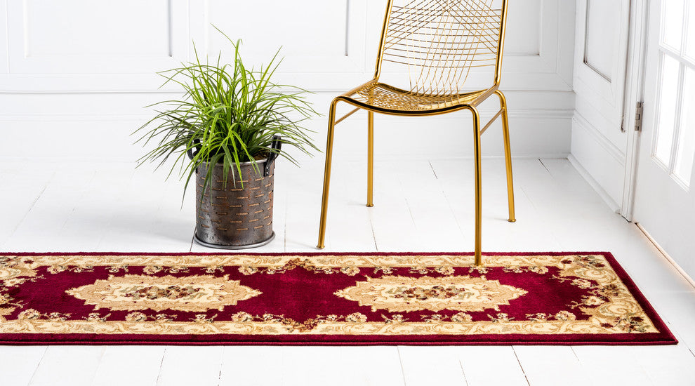 Unique Loom Red Henry Versailles 2' 2 x 6' 0 Runner Rug