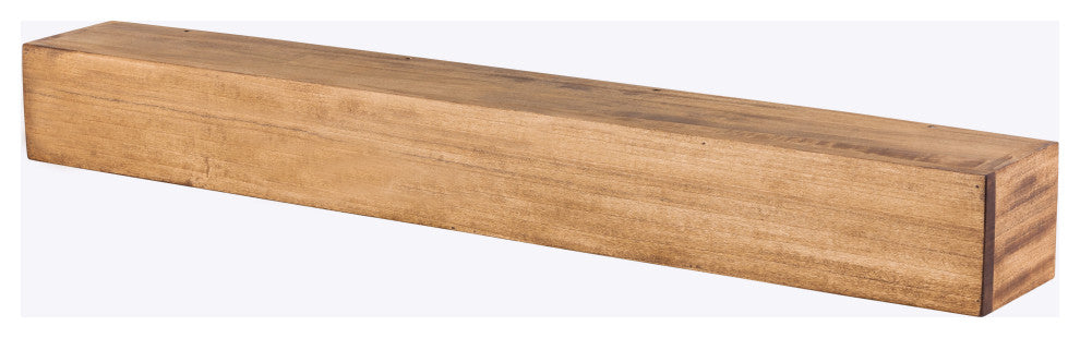 Modern Farmhouse Fireplace Mantels, Aged Oak, 72" L X 5.5" H X 6.25" D