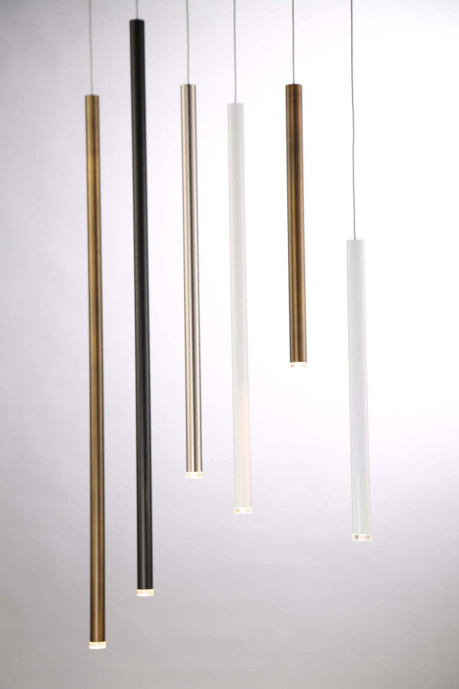 Navada Sleek LED Medium Pendant In Black