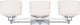 Contemporary Soho 3-Light Vanity, Polished Chrome Finish