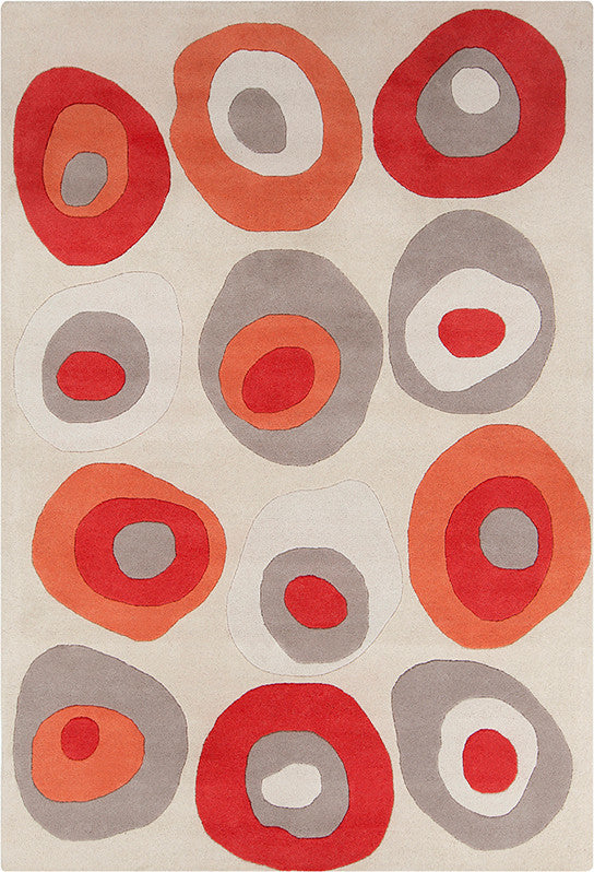 Allie Spirals Contemporary Area Rug