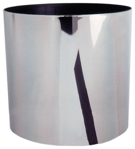 American Essence Odessa Modern Indoor Metallic Plastic Planter, Reflective Chrome, 10.5"x10"
